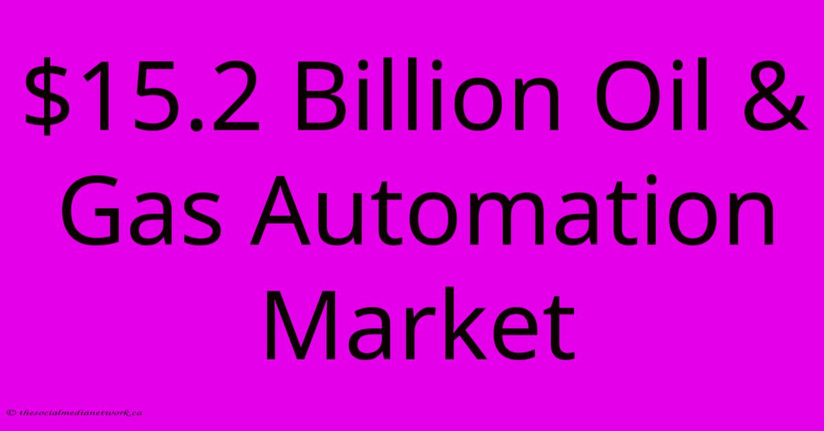 $15.2 Billion Oil & Gas Automation Market $15.2 Billion Oil & Gas Automation Market