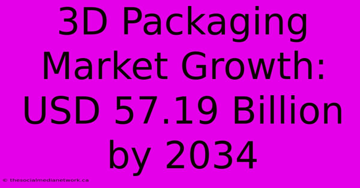 3D Packaging Market Growth: USD 57.19 Billion By 2034