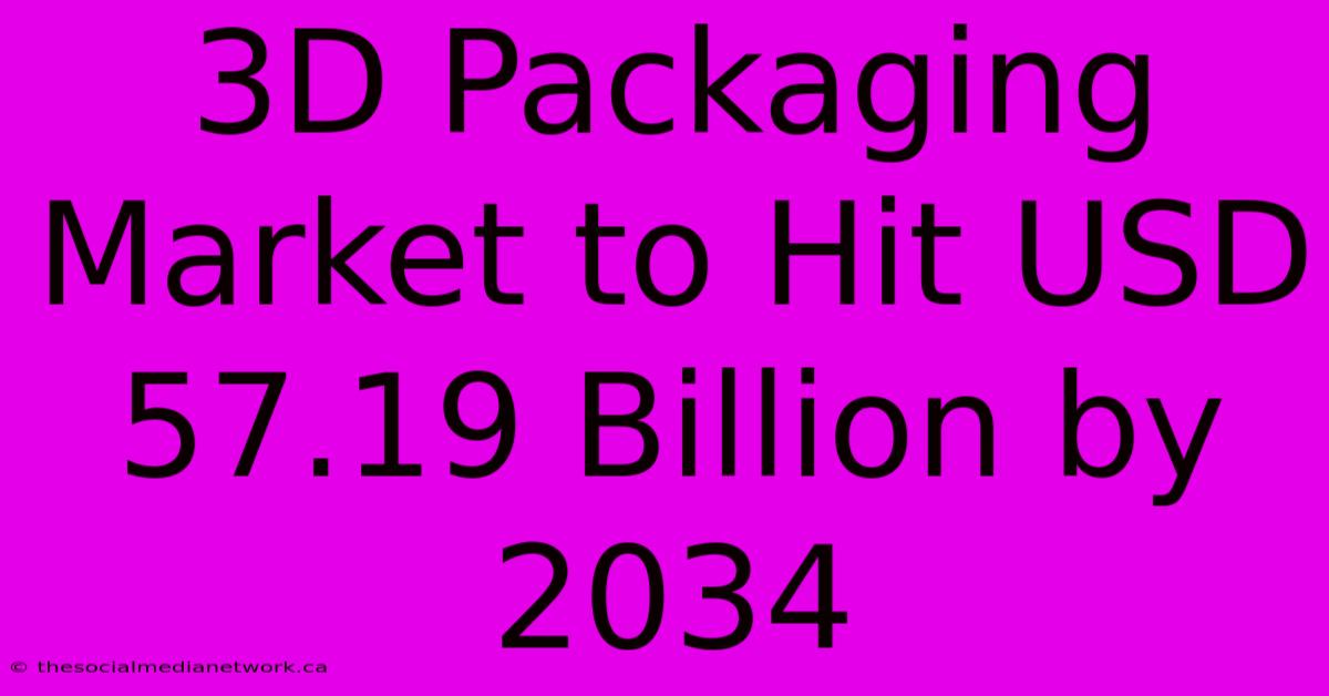 3D Packaging Market To Hit USD 57.19 Billion By 2034