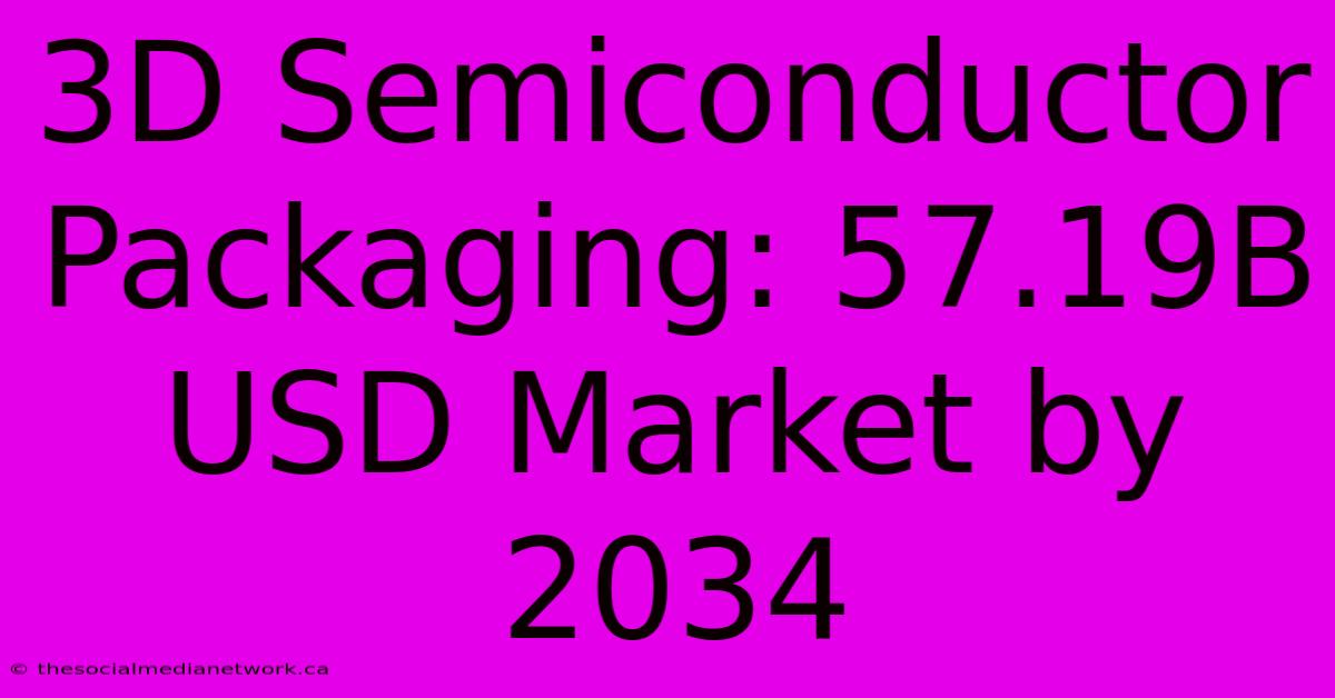 3D Semiconductor Packaging: 57.19B USD Market By 2034