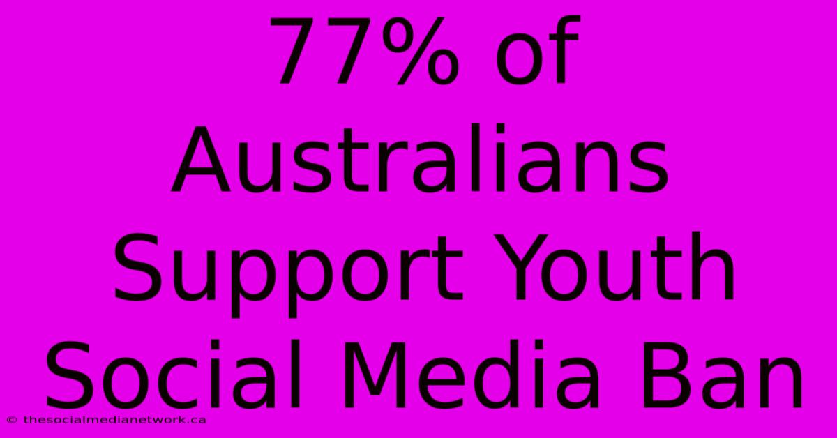 77% Of Australians Support Youth Social Media Ban