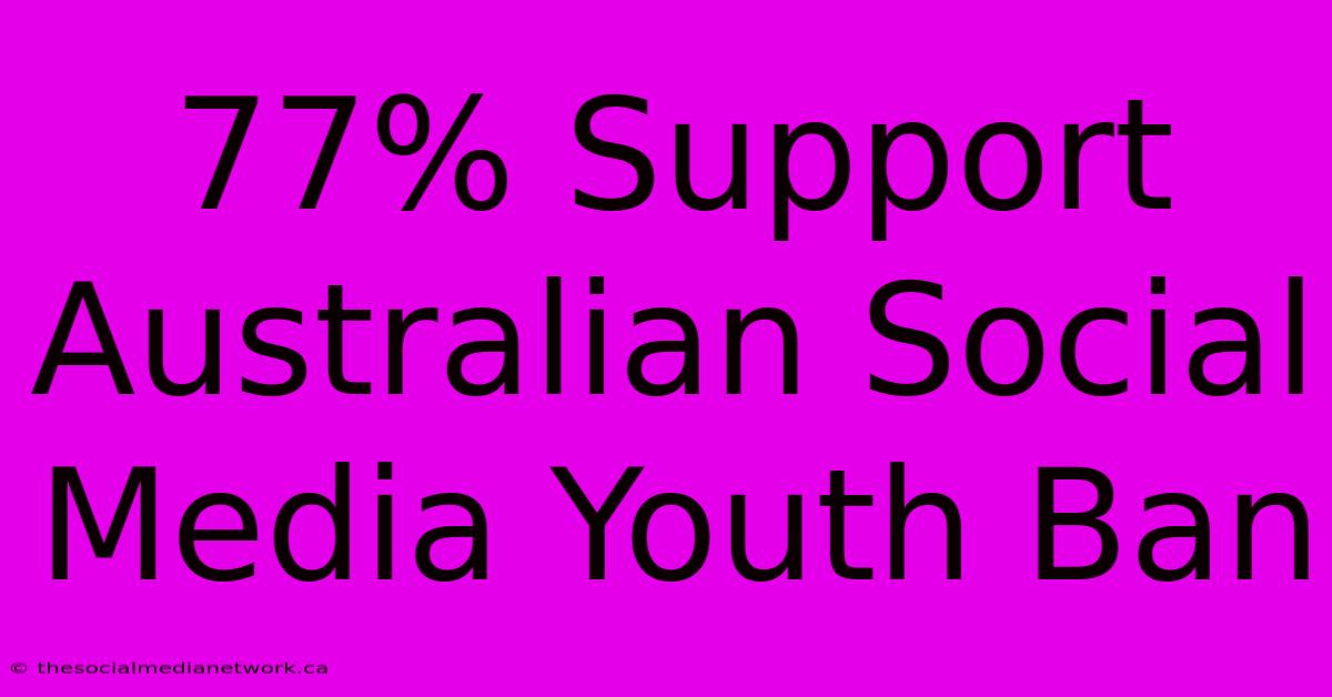 77% Support Australian Social Media Youth Ban