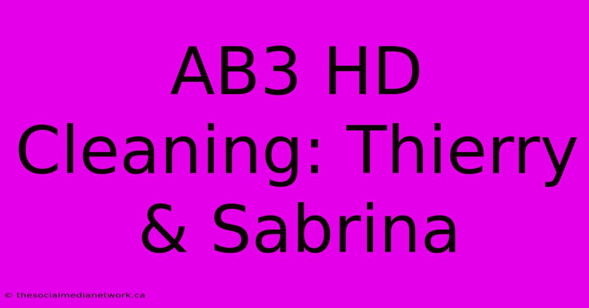 AB3 HD Cleaning: Thierry & Sabrina