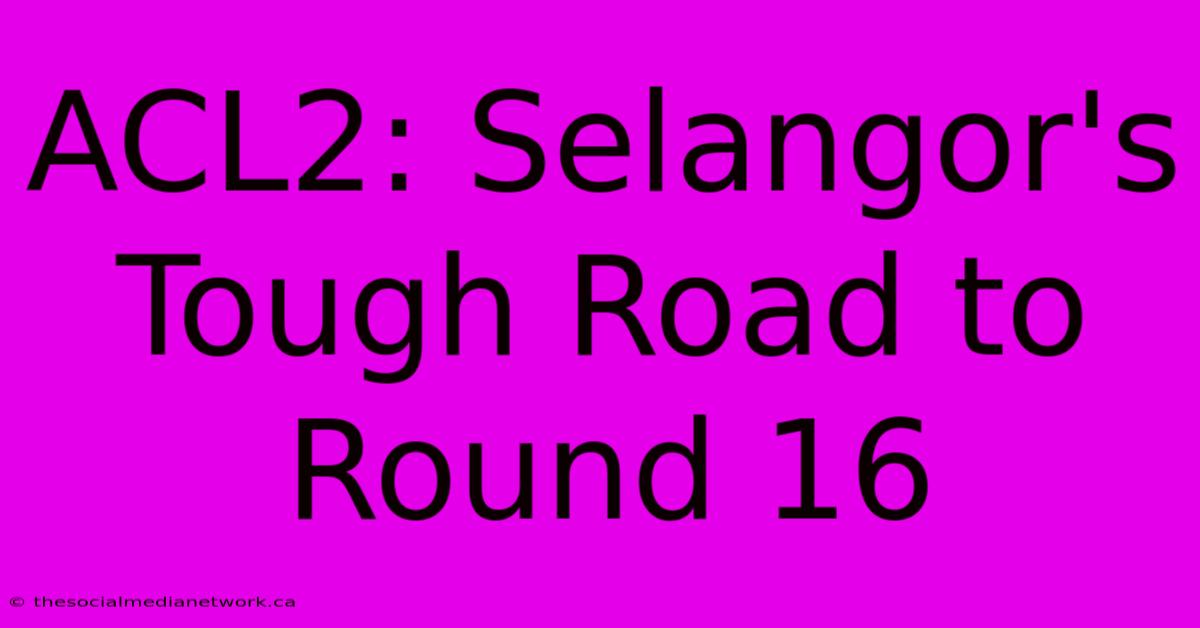 ACL2: Selangor's Tough Road To Round 16