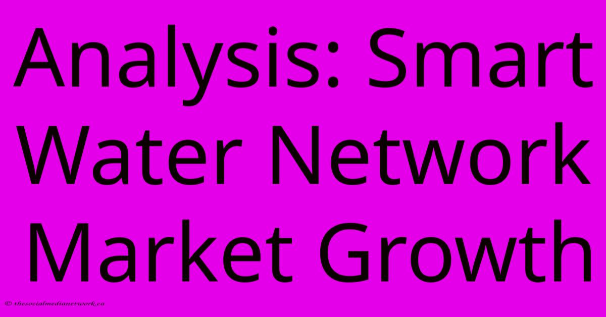 Analysis: Smart Water Network Market Growth Analysis: Smart Water Network Market Growth