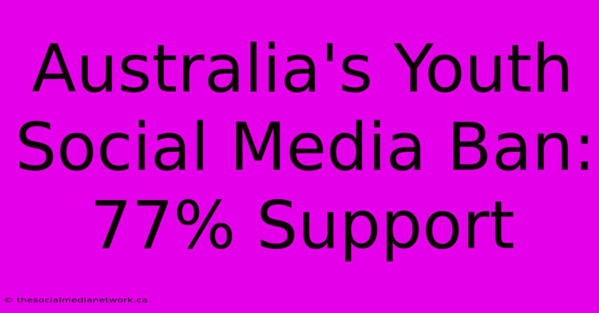 Australia's Youth Social Media Ban: 77% Support