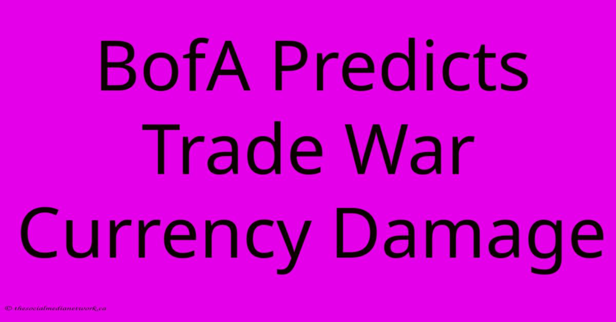 BofA Predicts Trade War Currency Damage