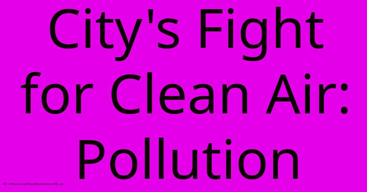City's Fight For Clean Air: Pollution City's Fight For Clean Air: Pollution