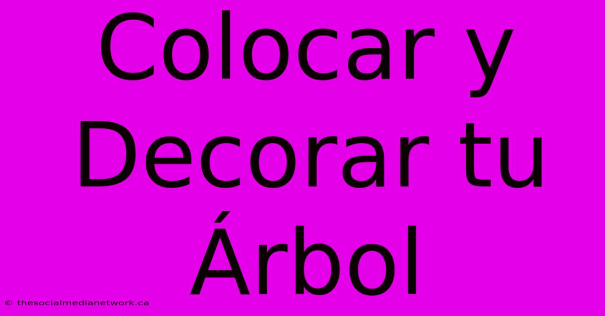 Colocar Y Decorar Tu Árbol