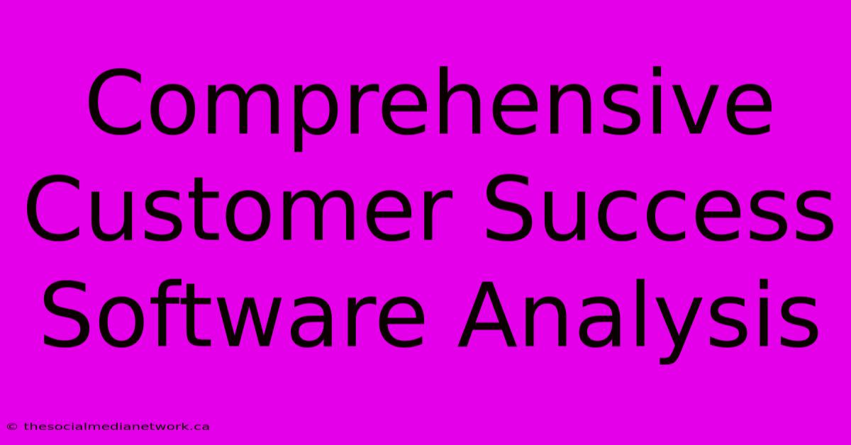 Comprehensive Customer Success Software Analysis