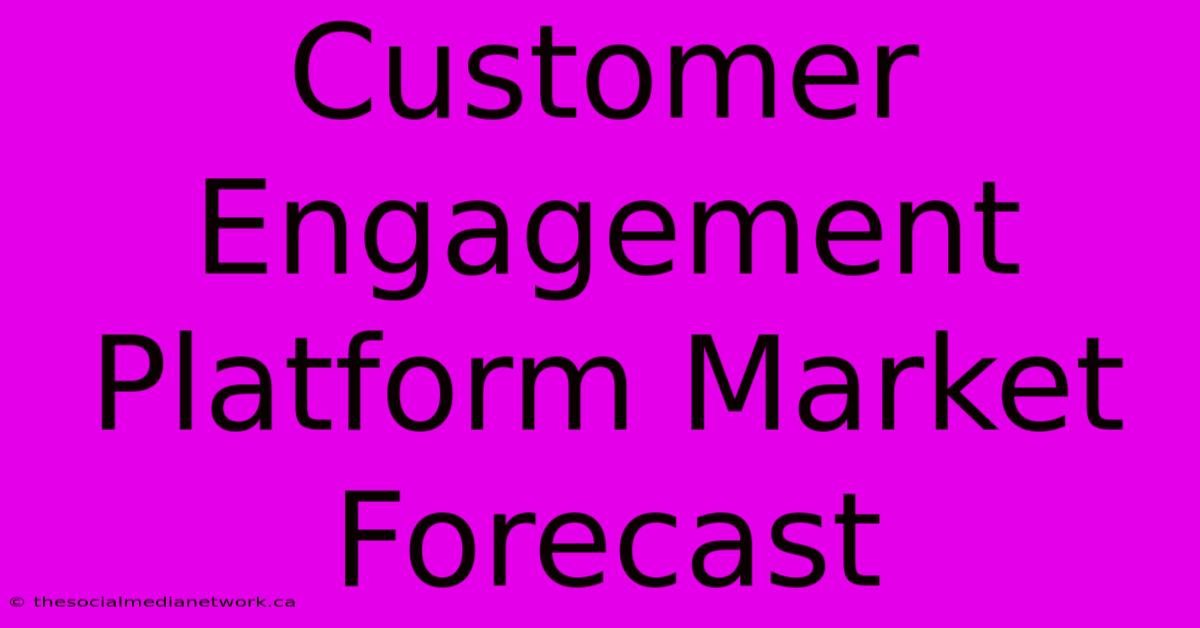 Customer Engagement Platform Market Forecast