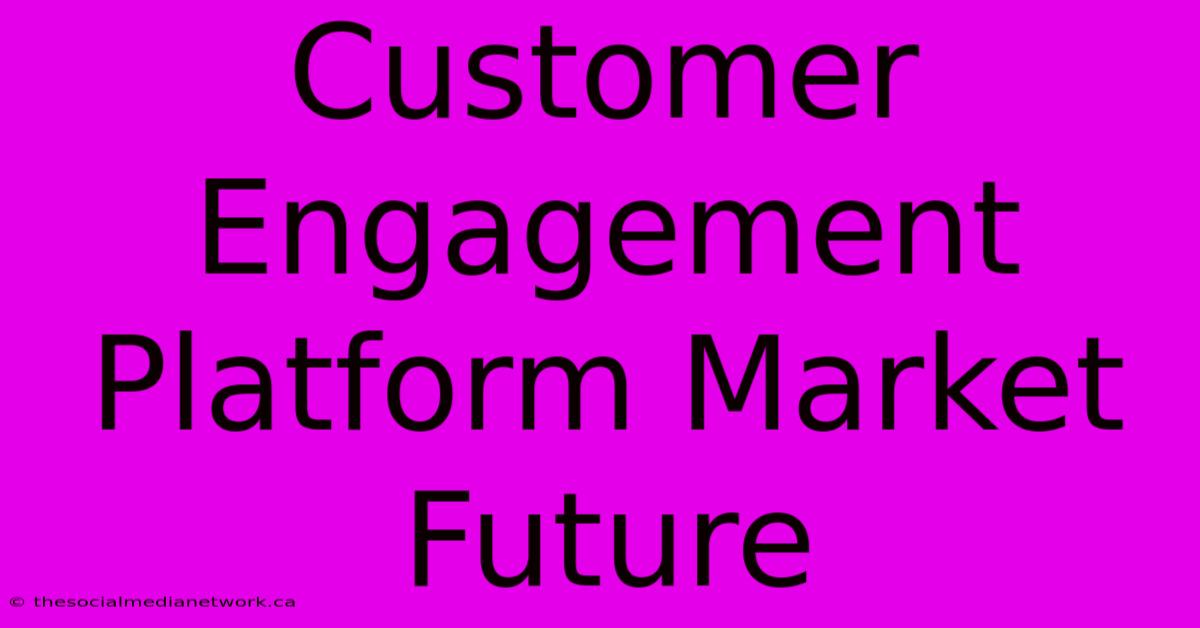 Customer Engagement Platform Market Future