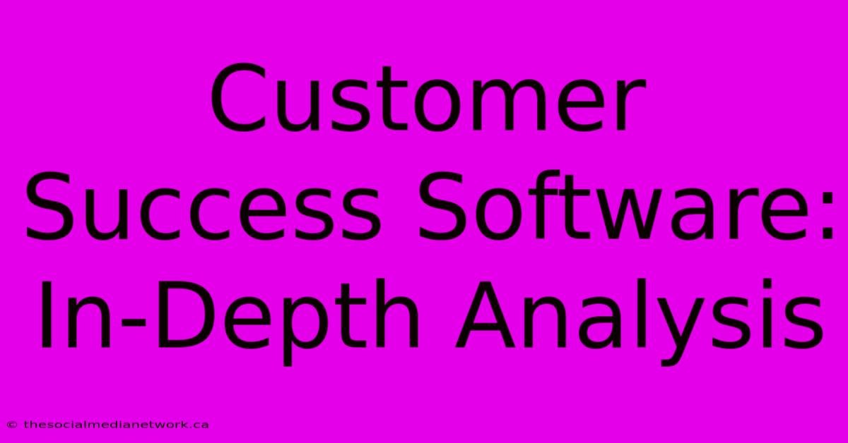 Customer Success Software: In-Depth Analysis