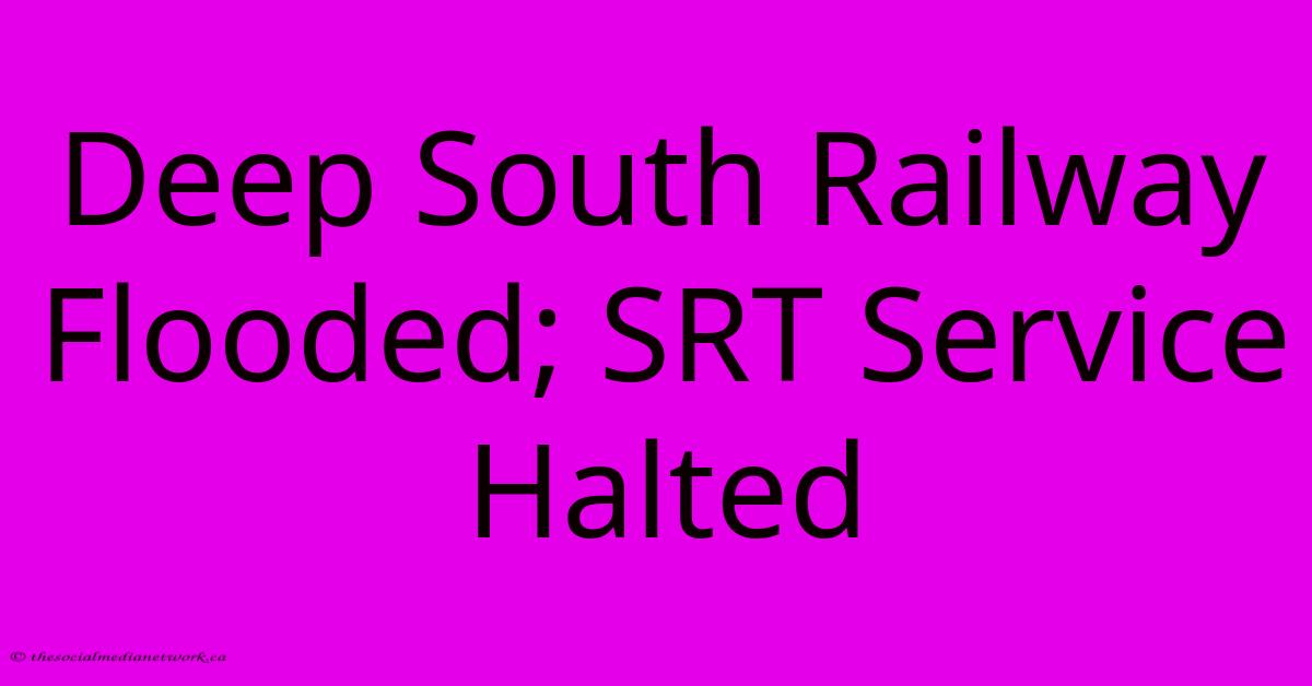 Deep South Railway Flooded; SRT Service Halted