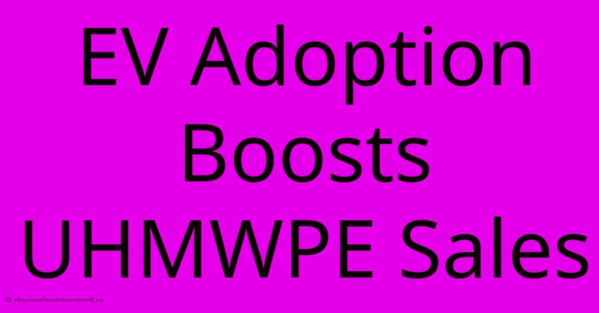 EV Adoption Boosts UHMWPE Sales EV Adoption Boosts UHMWPE Sales
