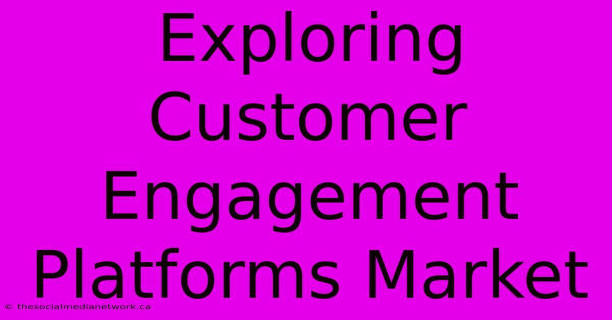 Exploring Customer Engagement Platforms Market