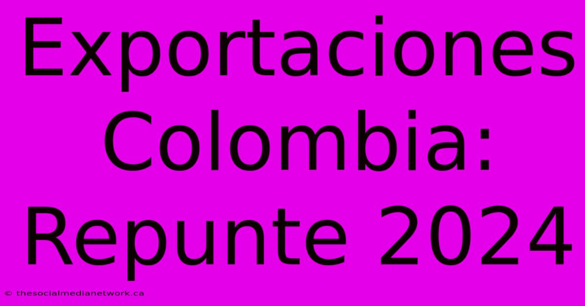 Exportaciones Colombia: Repunte 2024