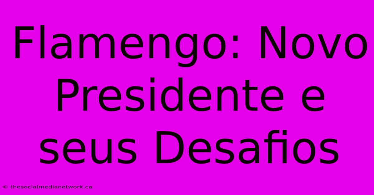 Flamengo: Novo Presidente E Seus Desafios