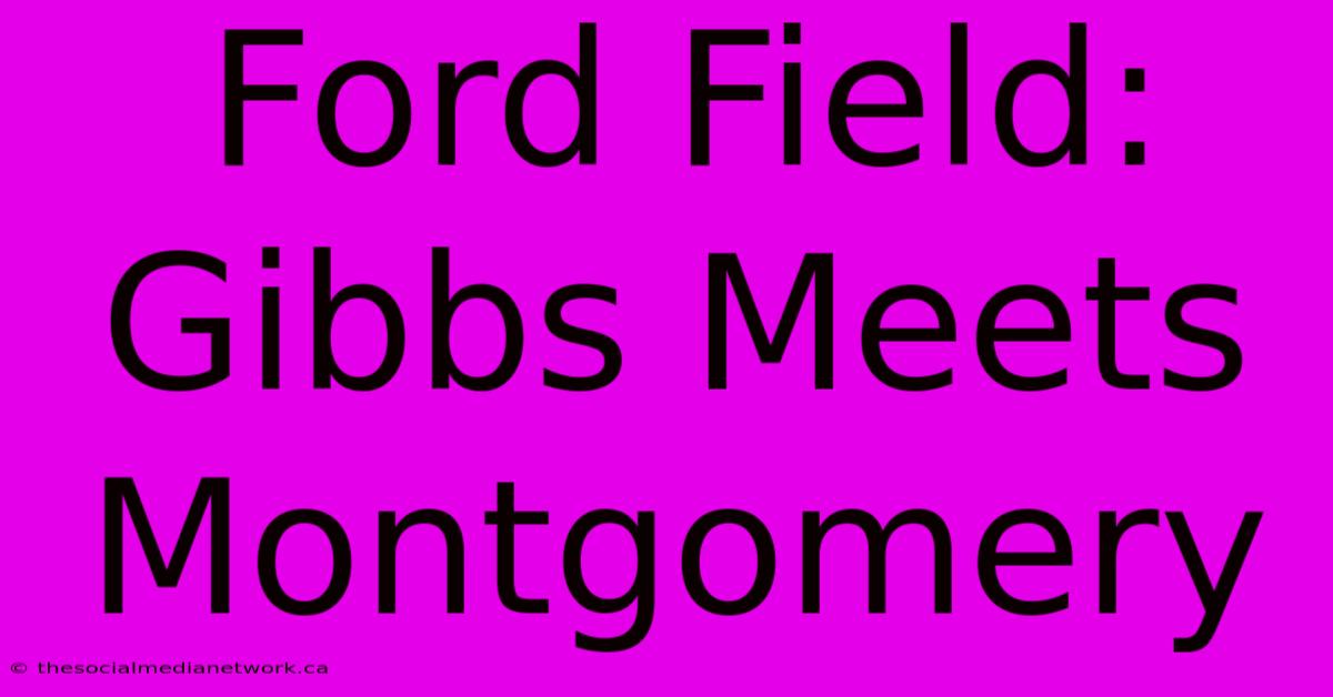 Ford Field: Gibbs Meets Montgomery