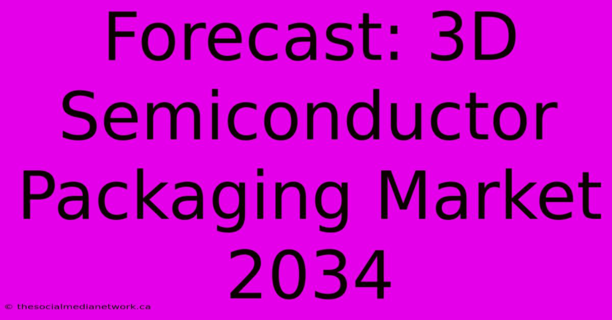 Forecast: 3D Semiconductor Packaging Market 2034