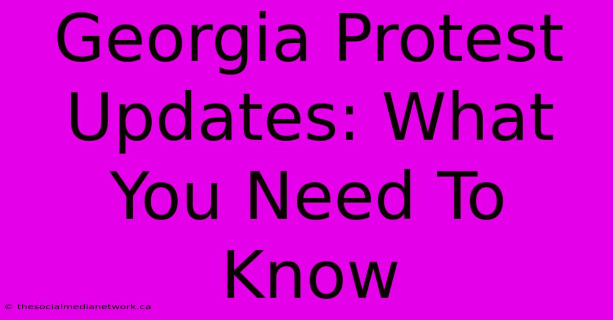 Georgia Protest Updates: What You Need To Know