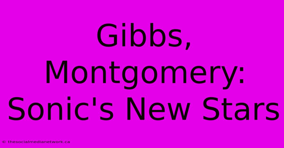 Gibbs, Montgomery: Sonic's New Stars