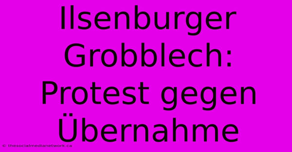 Ilsenburger Grobblech: Protest Gegen Übernahme