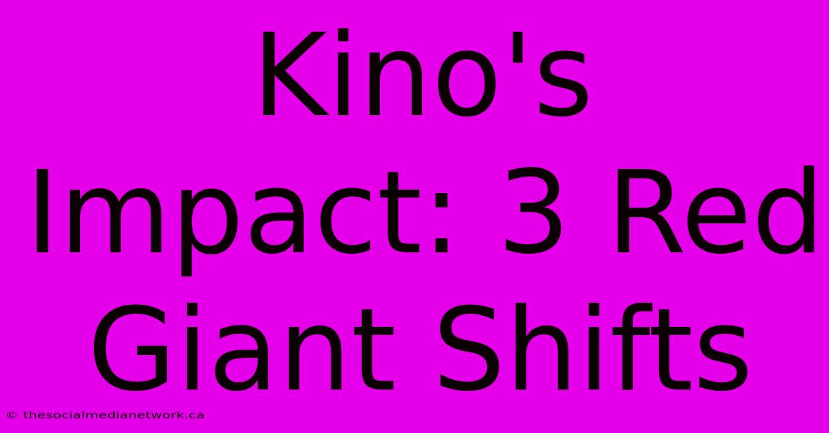 Kino's Impact: 3 Red Giant Shifts