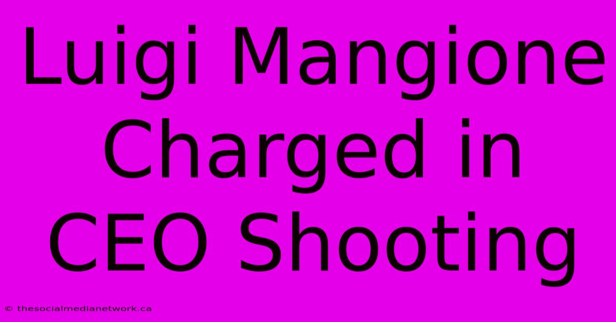 Luigi Mangione Charged In CEO Shooting