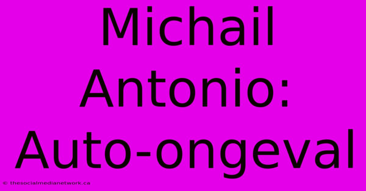 Michail Antonio: Auto-ongeval