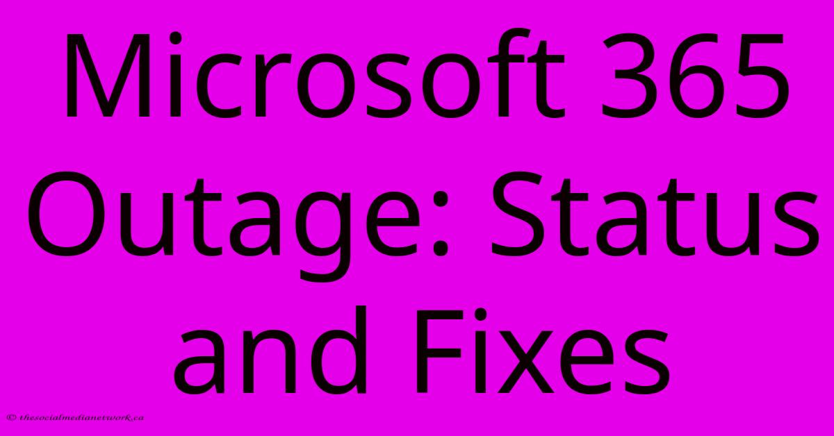 Microsoft 365 Outage: Status And Fixes Microsoft 365 Outage: Status And Fixes