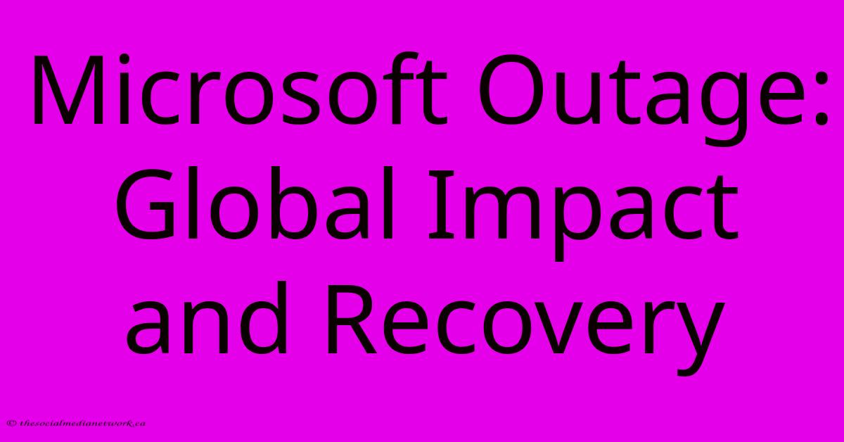 Microsoft Outage: Global Impact And Recovery Microsoft Outage: Global Impact And Recovery