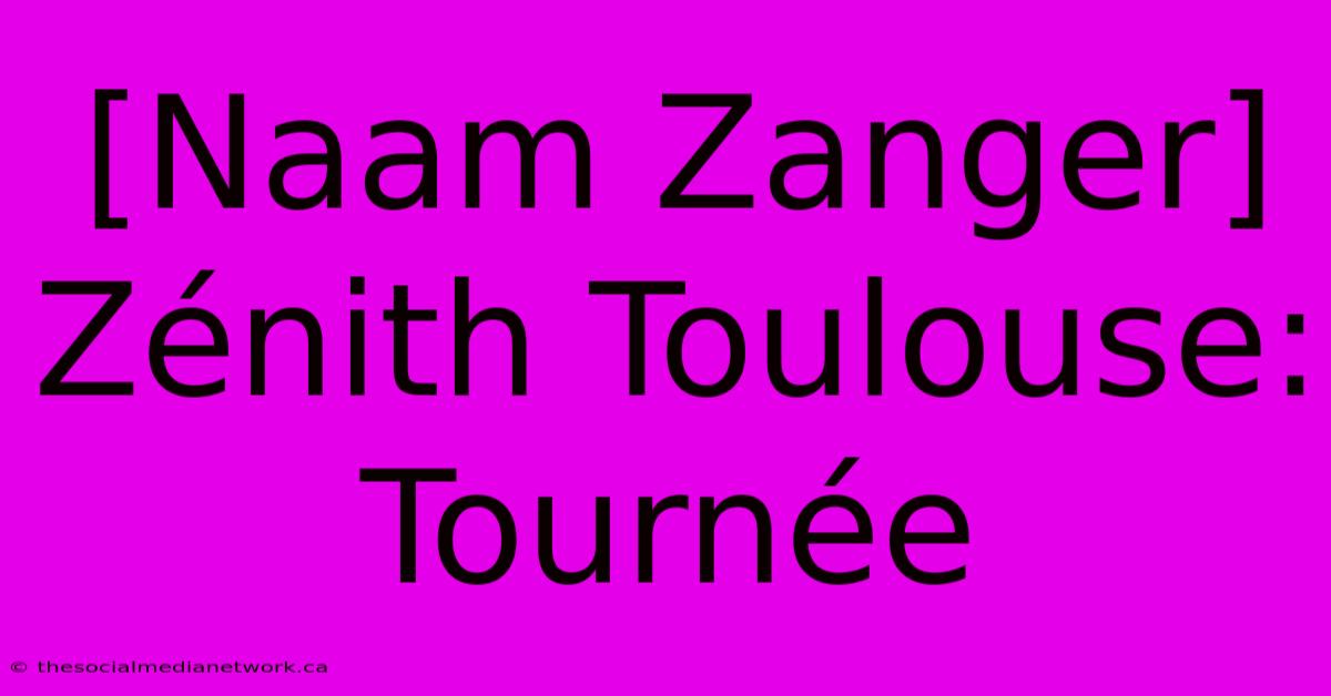 [Naam Zanger] Zénith Toulouse: Tournée