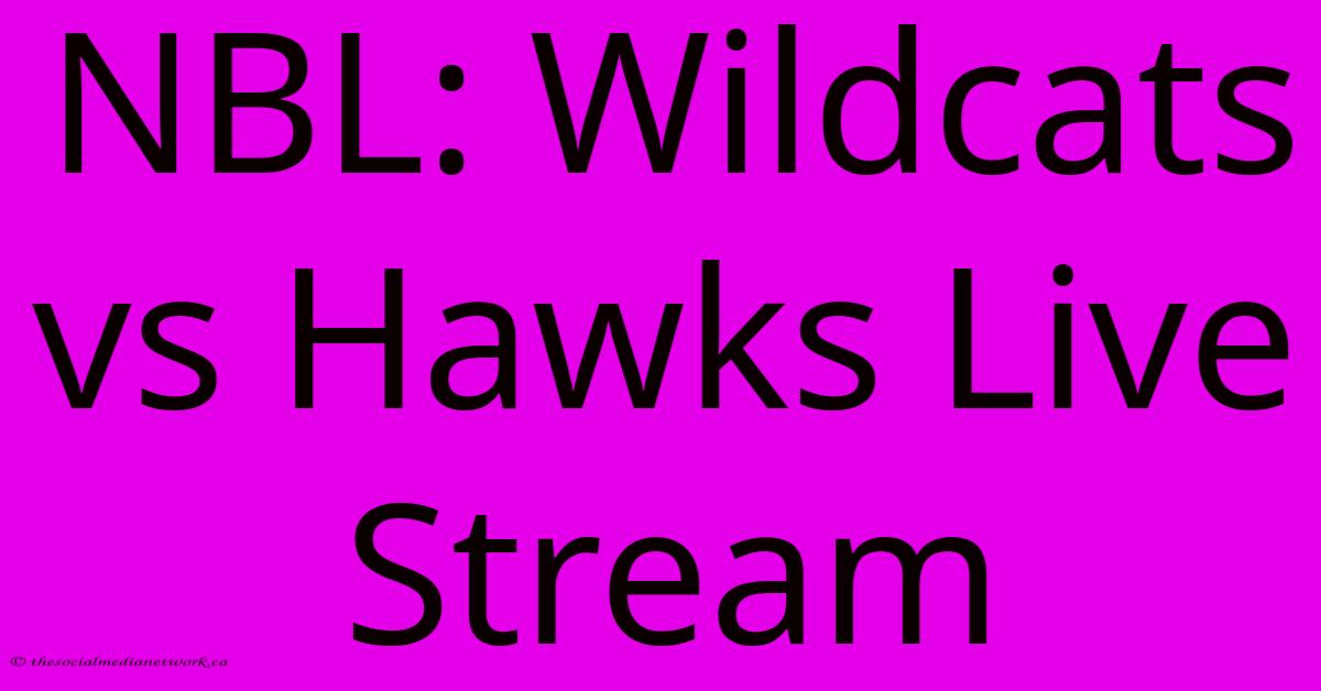 NBL: Wildcats Vs Hawks Live Stream NBL: Wildcats Vs Hawks Live Stream