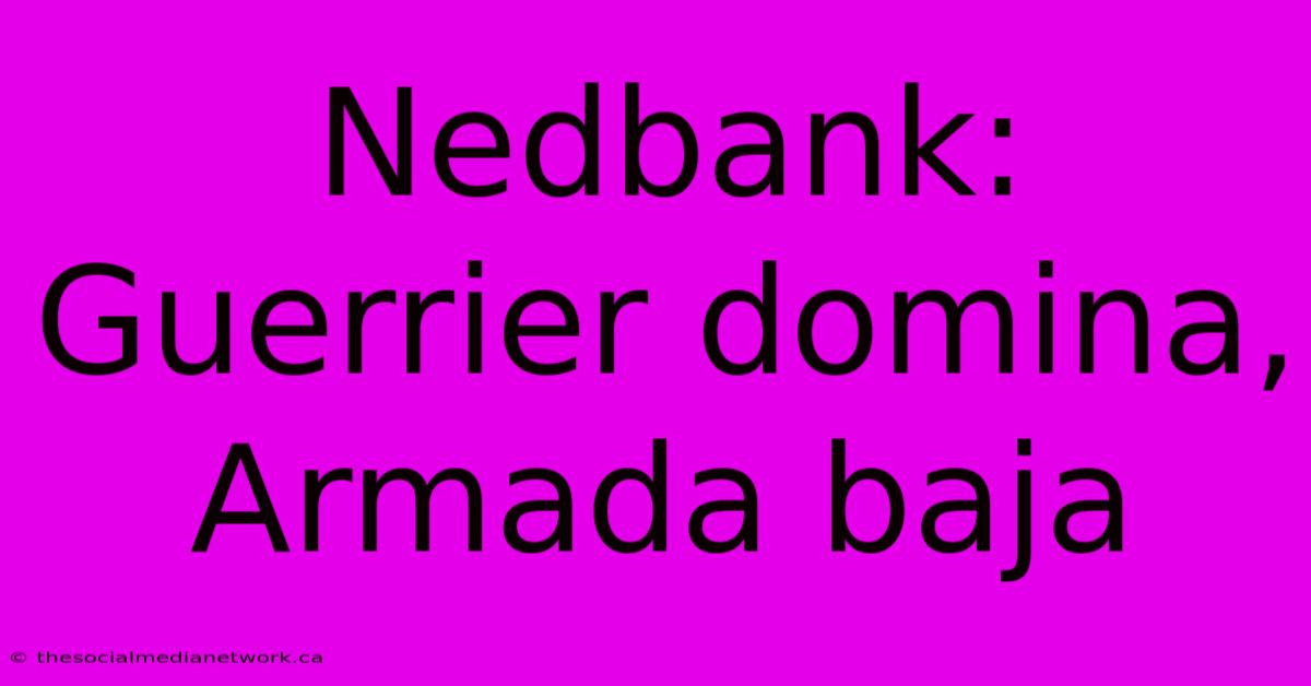 Nedbank: Guerrier Domina, Armada Baja