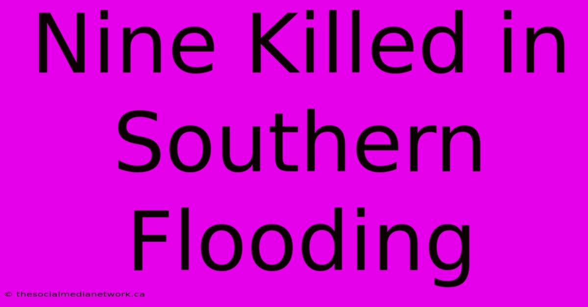 Nine Killed In Southern Flooding