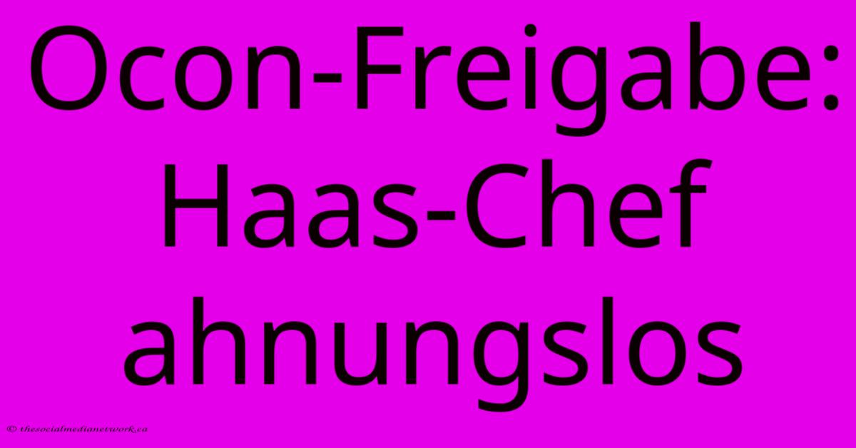 Ocon-Freigabe: Haas-Chef Ahnungslos Ocon-Freigabe: Haas-Chef Ahnungslos