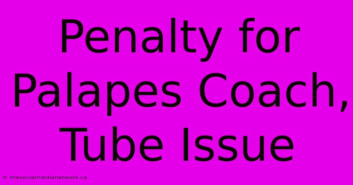 Penalty For Palapes Coach, Tube Issue