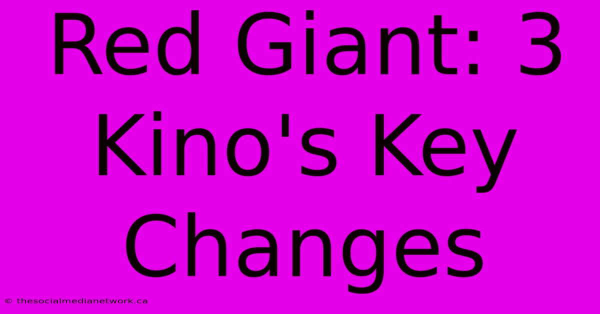 Red Giant: 3 Kino's Key Changes