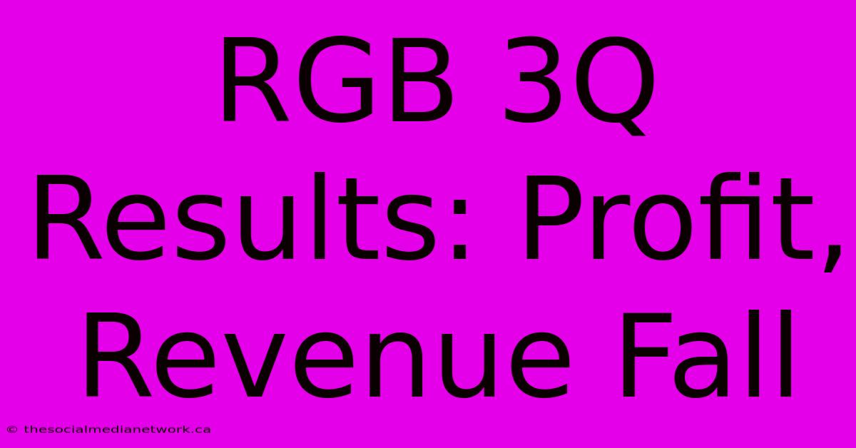 RGB 3Q Results: Profit, Revenue Fall