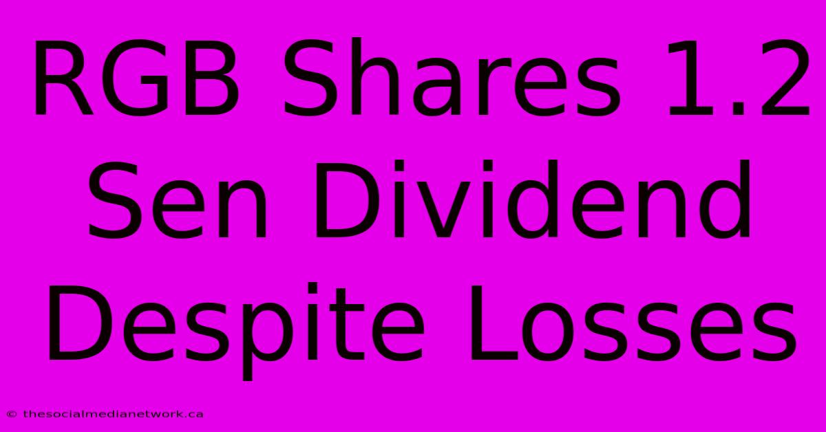 RGB Shares 1.2 Sen Dividend Despite Losses