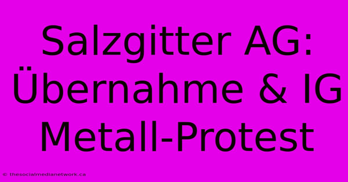 Salzgitter AG: Übernahme & IG Metall-Protest