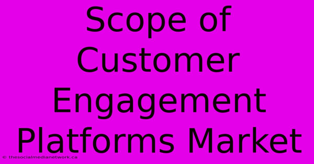 Scope Of Customer Engagement Platforms Market