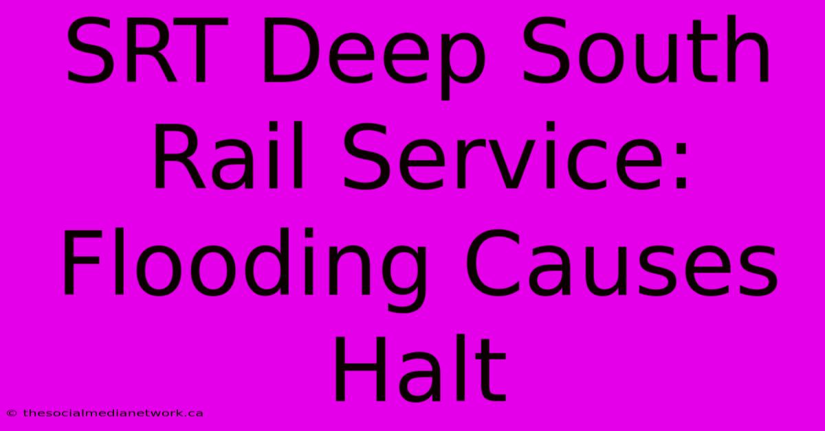 SRT Deep South Rail Service: Flooding Causes Halt