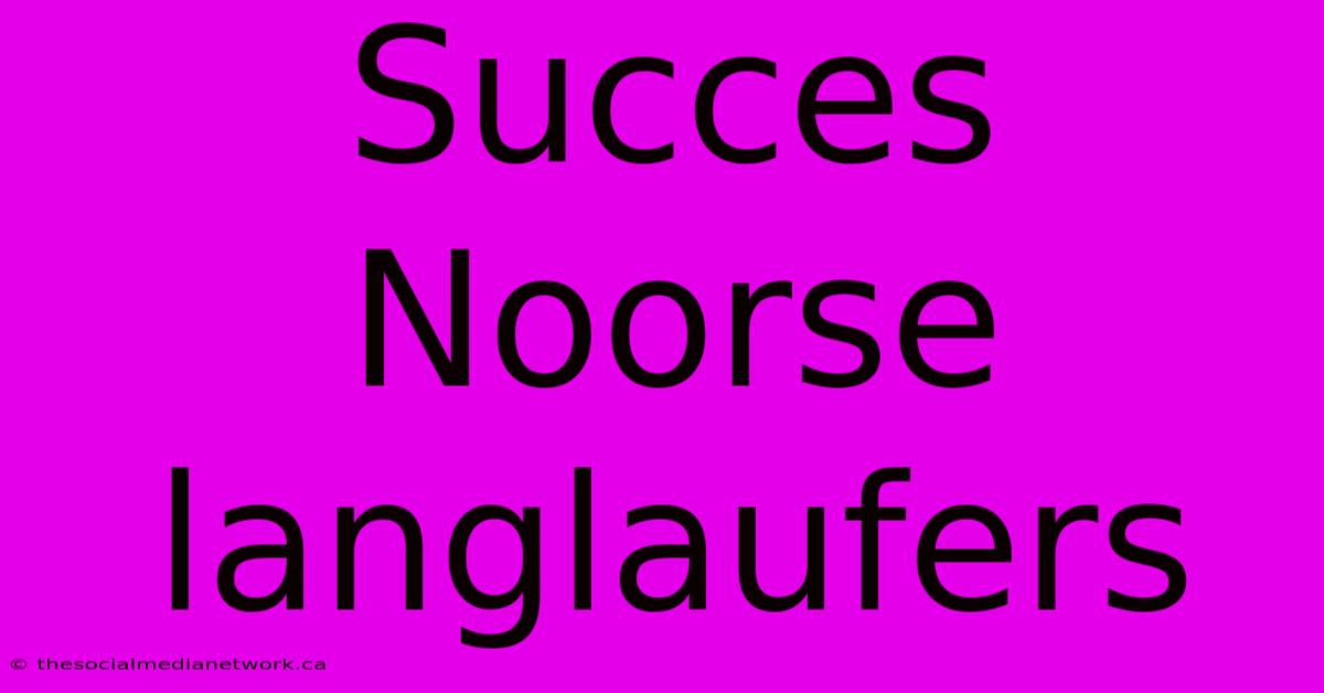 Succes Noorse Langlaufers