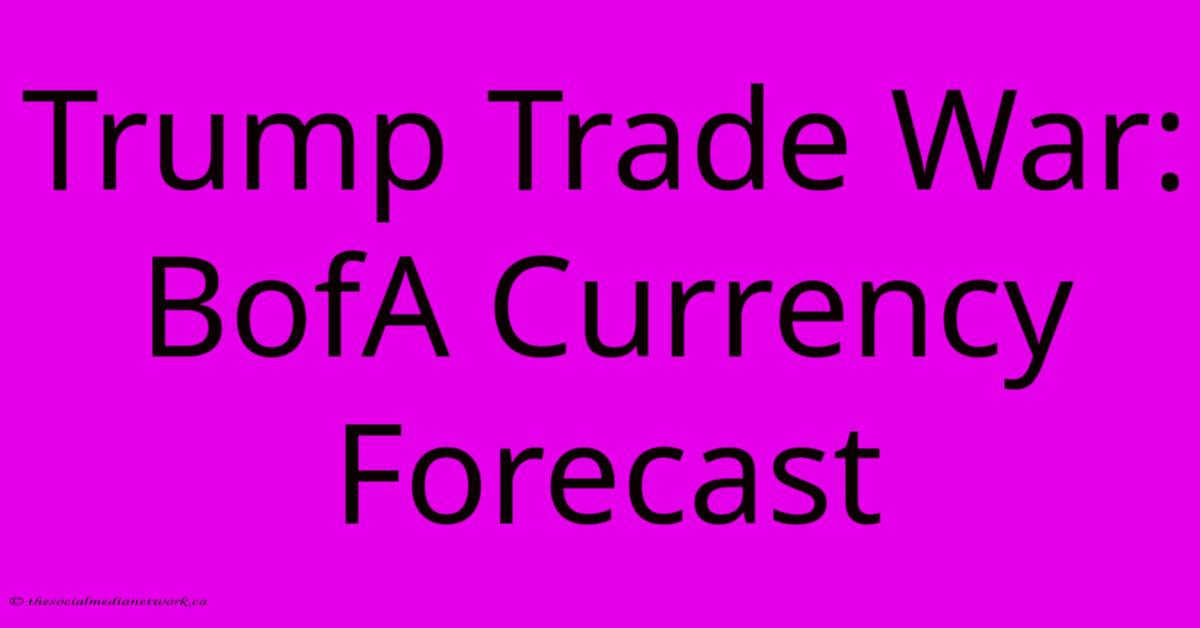 Trump Trade War: BofA Currency Forecast