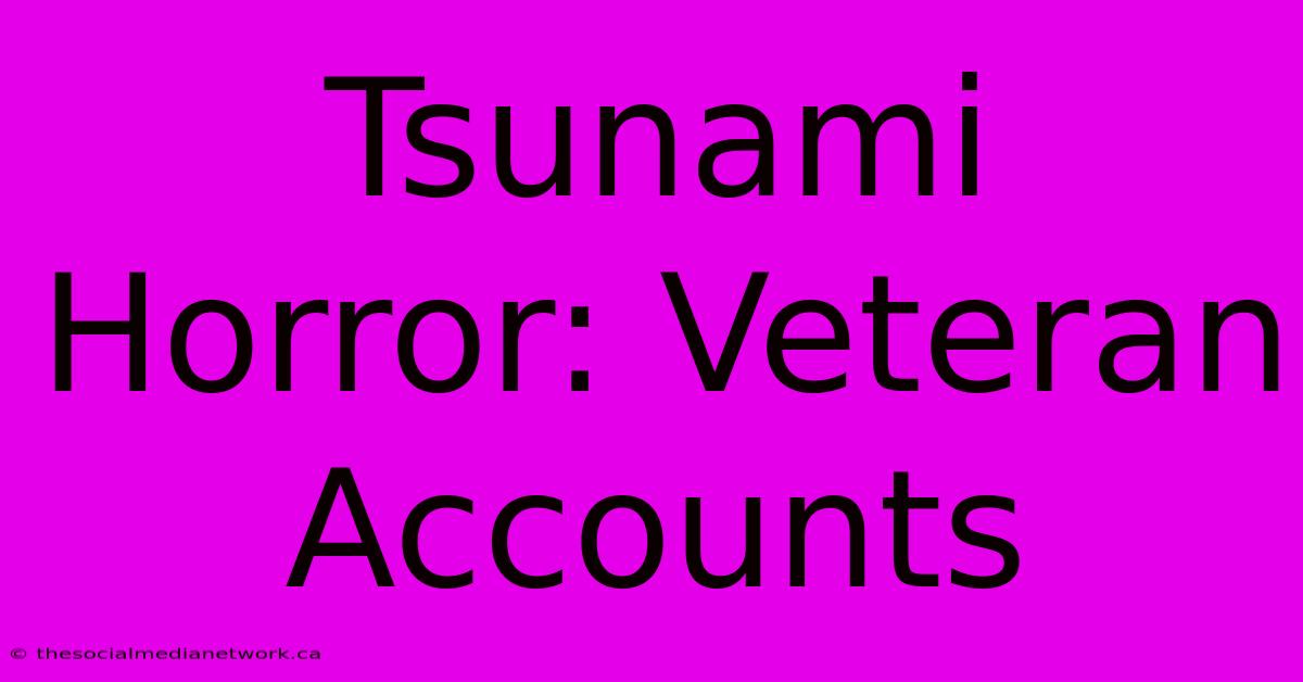 Tsunami Horror: Veteran Accounts