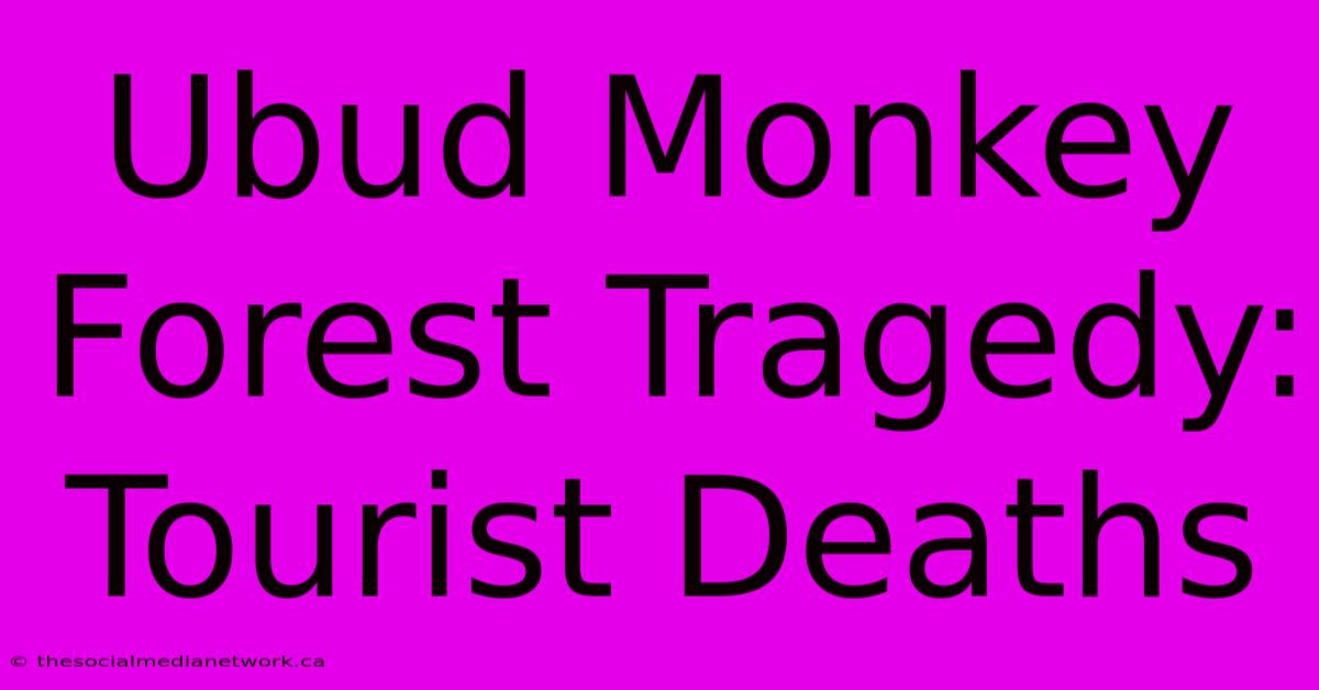 Ubud Monkey Forest Tragedy: Tourist Deaths