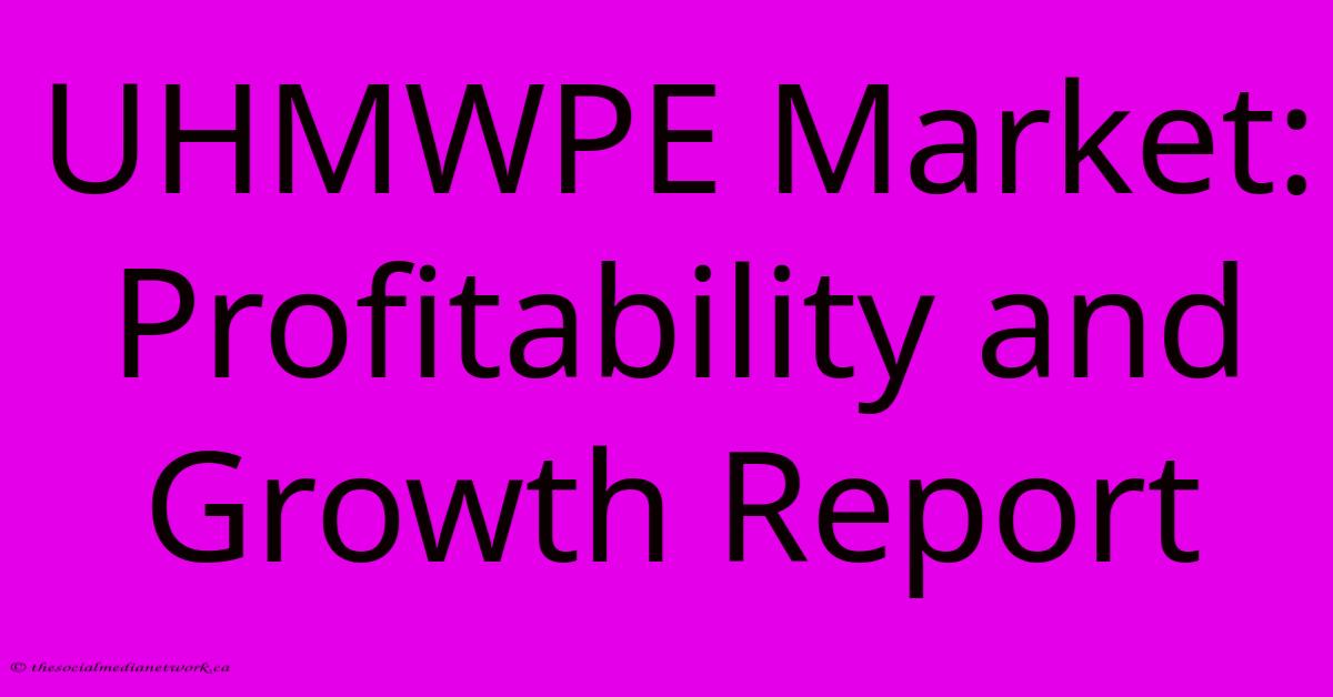 UHMWPE Market: Profitability And Growth Report UHMWPE Market: Profitability And Growth Report