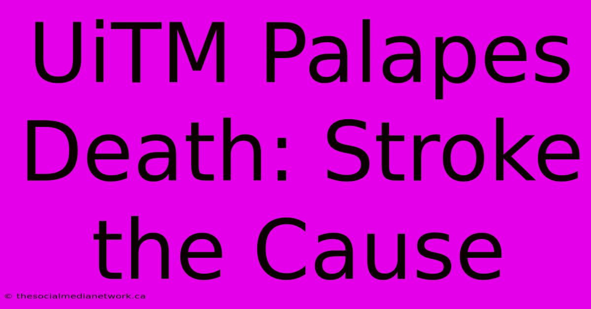 UiTM Palapes Death: Stroke The Cause